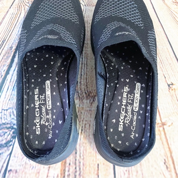 Skechers | black mesh slip on sneakers no laces memory foam footbed - Picture 4 of 8